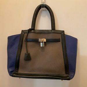 NWT ASOS Oasis blue/black/grey color block bag